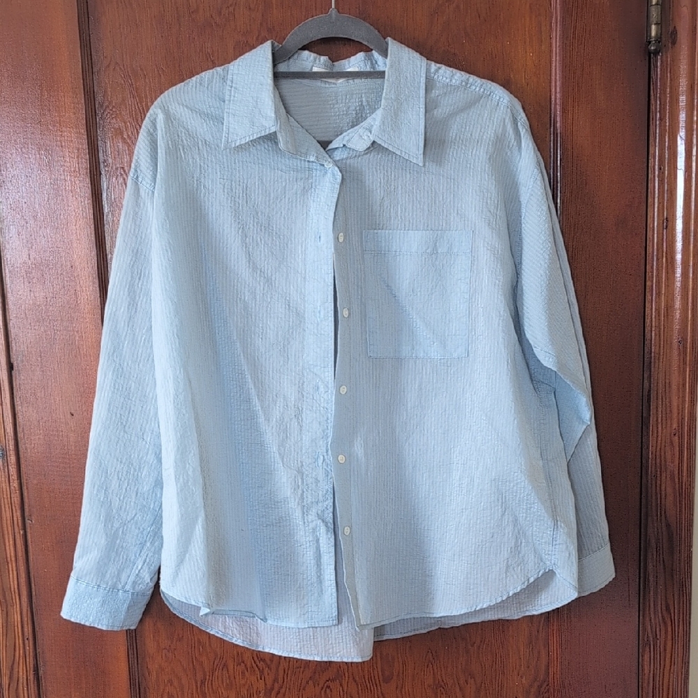 Amygrace Pinstripe Blouse